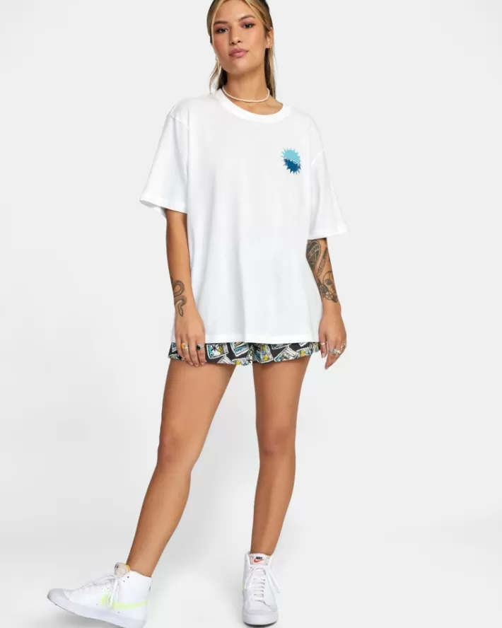 RVCA Camisetas Gráficas Rotation Oversized Tee Feminino | WPLZOE-951<MULHER Camisetas Gráficas