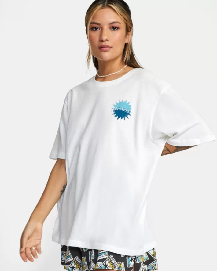 RVCA Camisetas Gráficas Rotation Oversized Tee Feminino | WPLZOE-951<MULHER Camisetas Gráficas