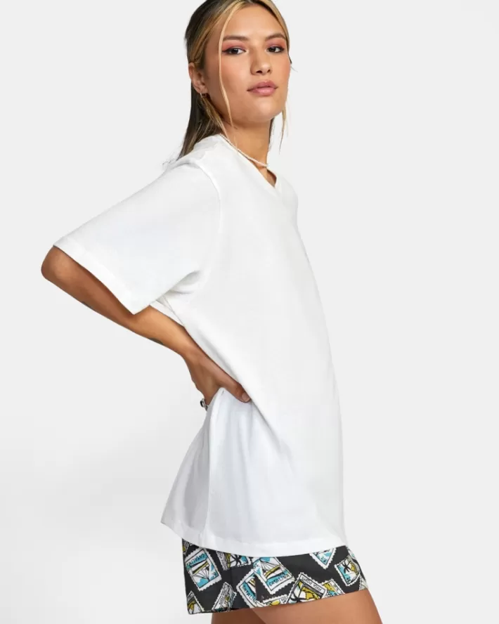 RVCA Camisetas Gráficas Rotation Oversized Tee Feminino | WPLZOE-951<MULHER Camisetas Gráficas