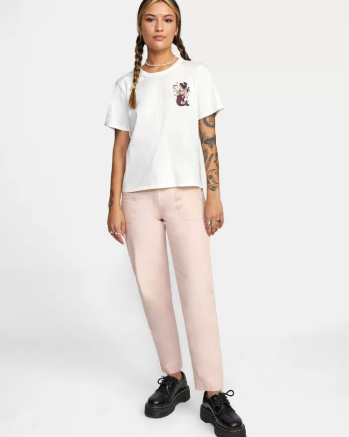 RVCA Camisetas Gráficas Save Our Souls Crop Tee Feminino | TDUJBK-895<MULHER Camisetas Gráficas