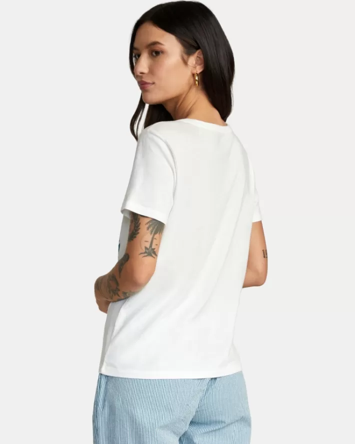 RVCA Camisetas Gráficas South Shore Slim Fit Tee Feminino | FZYCKL-492<MULHER Camisetas Gráficas
