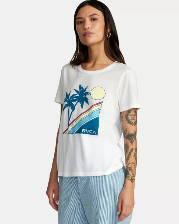 RVCA Camisetas Gráficas South Shore Slim Fit Tee Feminino | FZYCKL-492<MULHER Camisetas Gráficas