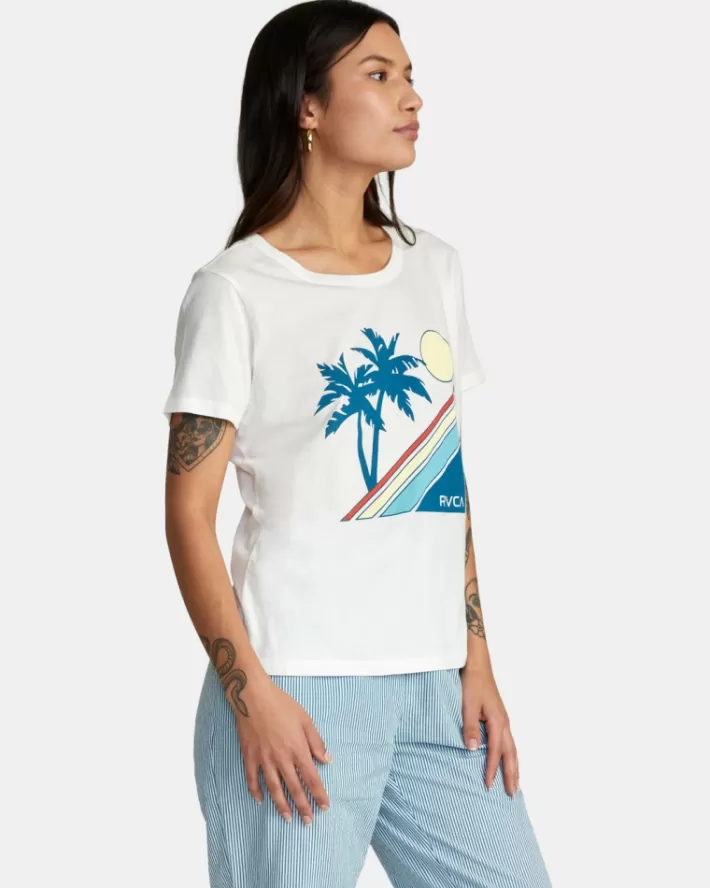 RVCA Camisetas Gráficas South Shore Slim Fit Tee Feminino | FZYCKL-492<MULHER Camisetas Gráficas