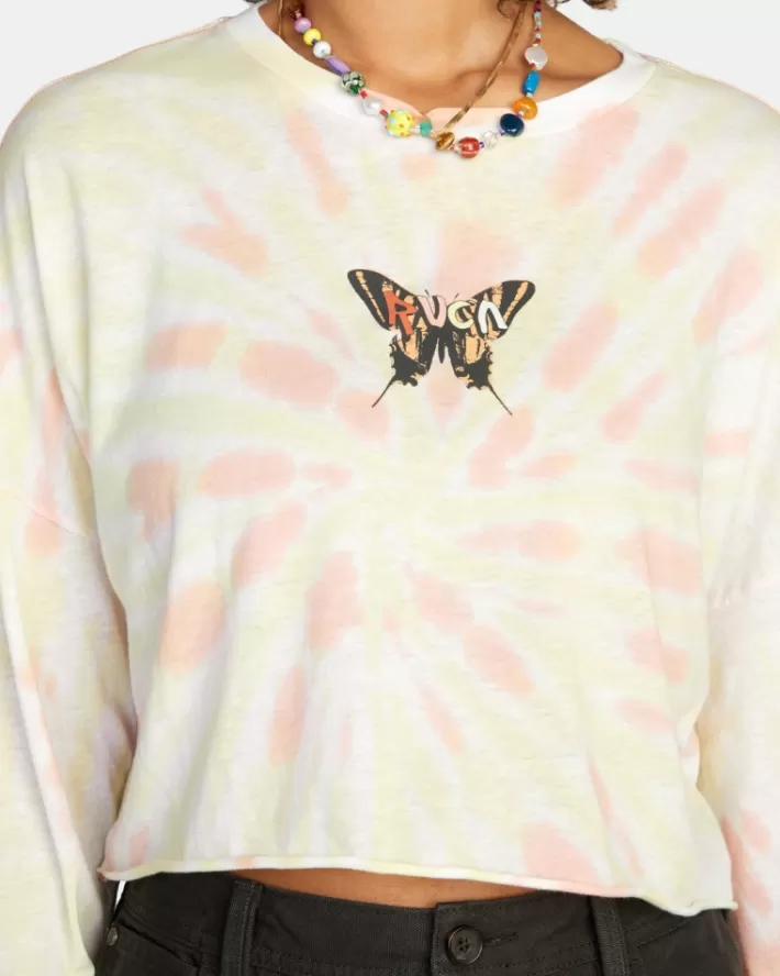 RVCA Camisetas Gráficas Transcend Long Sleeve Tee Feminino | SPRVXB-489<MULHER Camisetas Gráficas