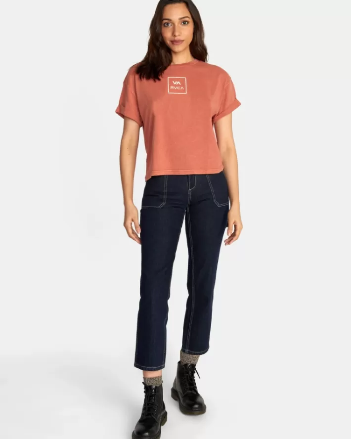RVCA Camisetas Gráficas VA All The Way Roll It Feminino | AGOVKL-428<MULHER Camisetas Gráficas