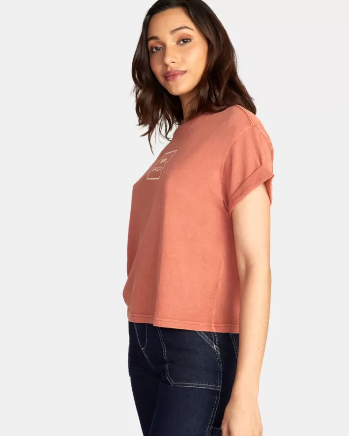 RVCA Camisetas Gráficas VA All The Way Roll It Feminino | AGOVKL-428<MULHER Camisetas Gráficas