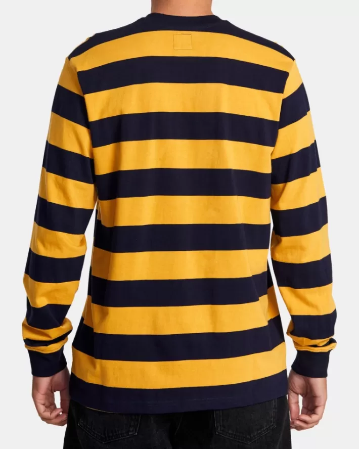 RVCA Camisetas Regata 16 Tons Stripe Long Sleeve Tee Masculino | BMJVOD-140< Camisetas Regata
