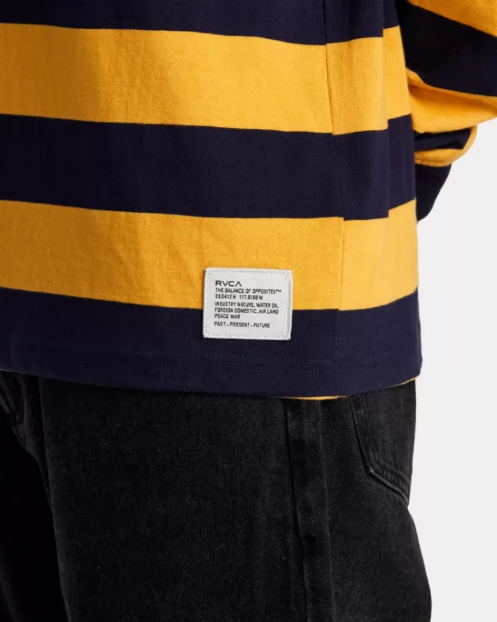 RVCA Camisetas Regata 16 Tons Stripe Long Sleeve Tee Masculino | BMJVOD-140< Camisetas Regata