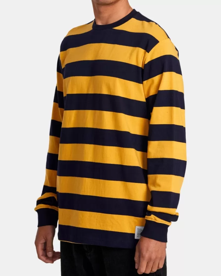 RVCA Camisetas Regata 16 Tons Stripe Long Sleeve Tee Masculino | BMJVOD-140< Camisetas Regata