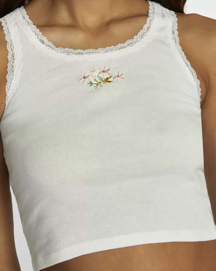 RVCA Camisetas Regata Cottage Fleur Feminino | FCDEWT-472<MULHER Camisetas Regata