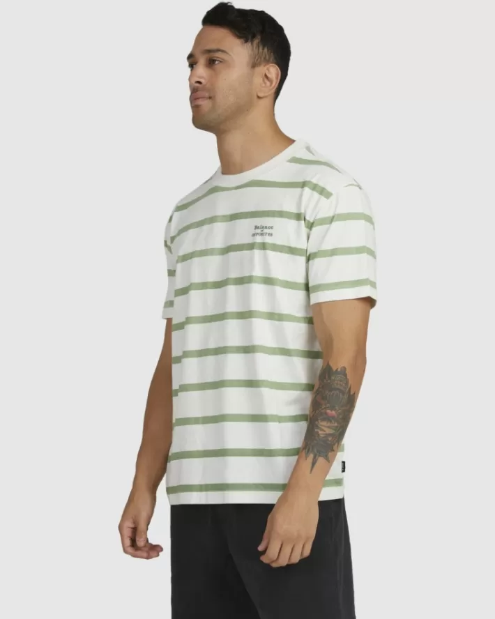 RVCA Camisetas Regata Del Ray Stripe Tee Masculino | SOZDTL-208< Camisetas Regata
