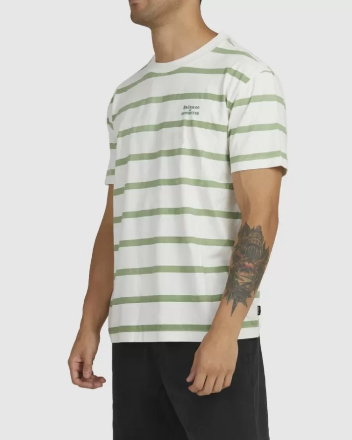 RVCA Camisetas Regata Del Ray Stripe Tee Masculino | SOZDTL-208< Camisetas Regata