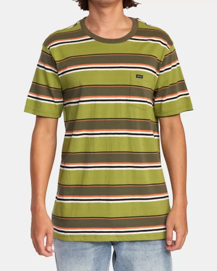 RVCA Camisetas Regata Dreamless Stripe Pocket Tee Masculino | RXJOWQ-364< Camisetas Regata
