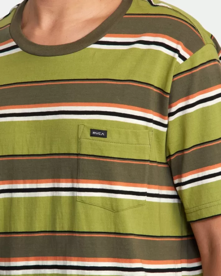 RVCA Camisetas Regata Dreamless Stripe Pocket Tee Masculino | RXJOWQ-364< Camisetas Regata