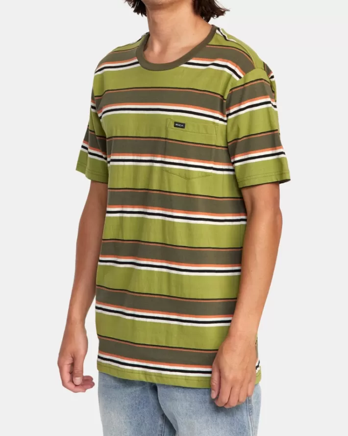 RVCA Camisetas Regata Dreamless Stripe Pocket Tee Masculino | RXJOWQ-364< Camisetas Regata