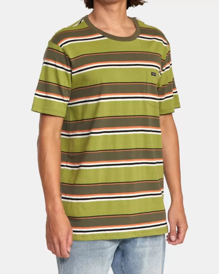RVCA Camisetas Regata Dreamless Stripe Pocket Tee Masculino | RXJOWQ-364< Camisetas Regata
