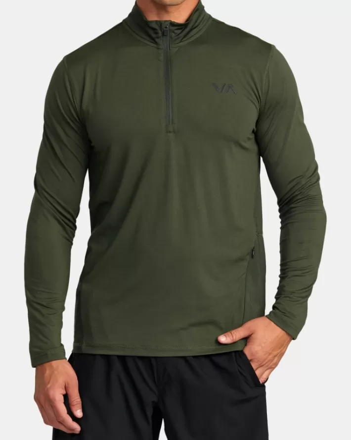 RVCA Camisetas Regata Esportivos Vent Half-Zip Pullover Masculino | IWQKRP-742< Camisetas Regata