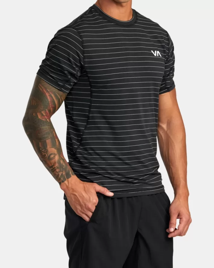 RVCA Camisetas Regata Esportivos Vent Stripe Technical Sleeve Masculino | KGNAUL-806< Camisetas Regata
