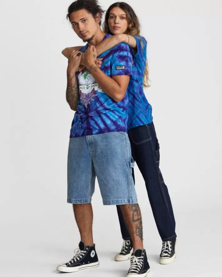 RVCA Camisetas Regata Freaktopia Peace On Earth Tee Masculino | ODLSZG-839< Camisetas Regata