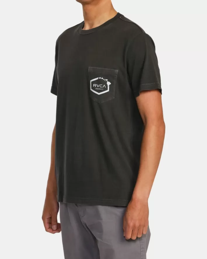 RVCA Camisetas Regata Hawaii Island Hex Pocket Tee Masculino | MDSWEQ-427< Camisetas Regata