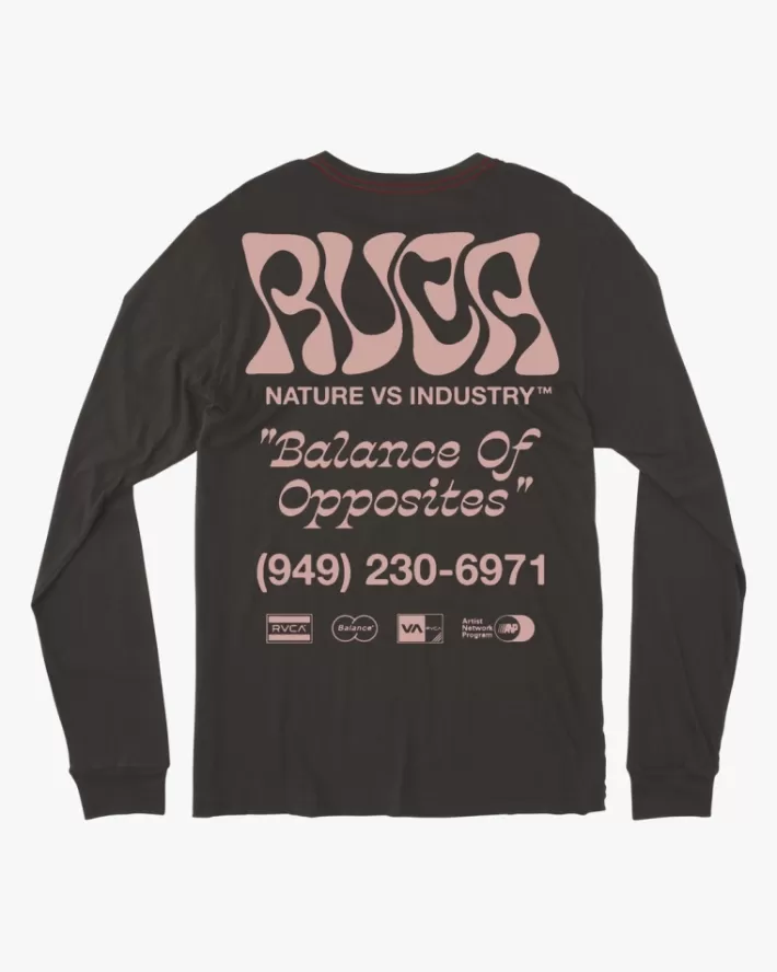 RVCA Camisetas Regata Local Biz Long Sleeve Tee Masculino | LQMRCY-102< Camisetas Regata