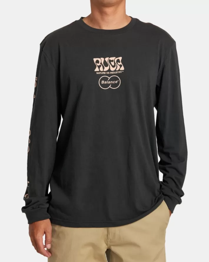 RVCA Camisetas Regata Local Biz Long Sleeve Tee Masculino | LQMRCY-102< Camisetas Regata