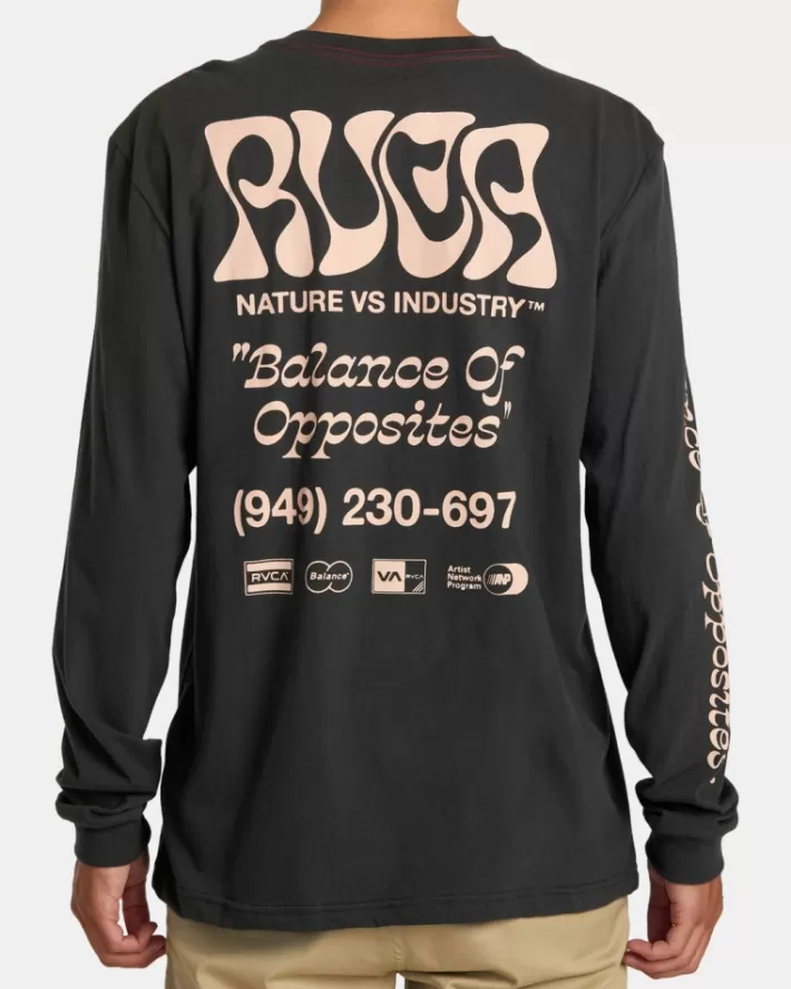 RVCA Camisetas Regata Local Biz Long Sleeve Tee Masculino | LQMRCY-102< Camisetas Regata