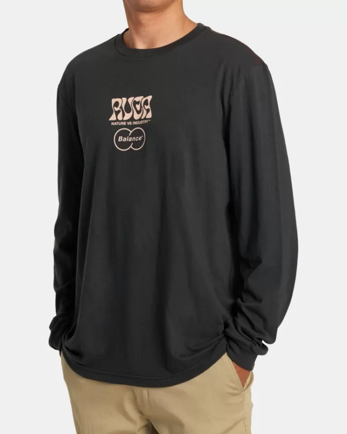 RVCA Camisetas Regata Local Biz Long Sleeve Tee Masculino | LQMRCY-102< Camisetas Regata