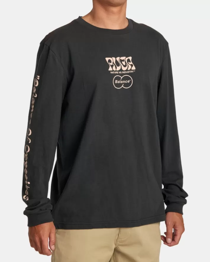 RVCA Camisetas Regata Local Biz Long Sleeve Tee Masculino | LQMRCY-102< Camisetas Regata