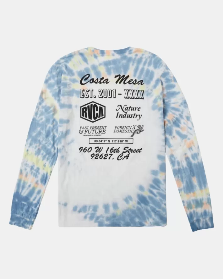 RVCA Camisetas Regata Mashed Tie-Dyed Long Sleeve Tee Masculino | CHANWQ-306< Camisetas Regata