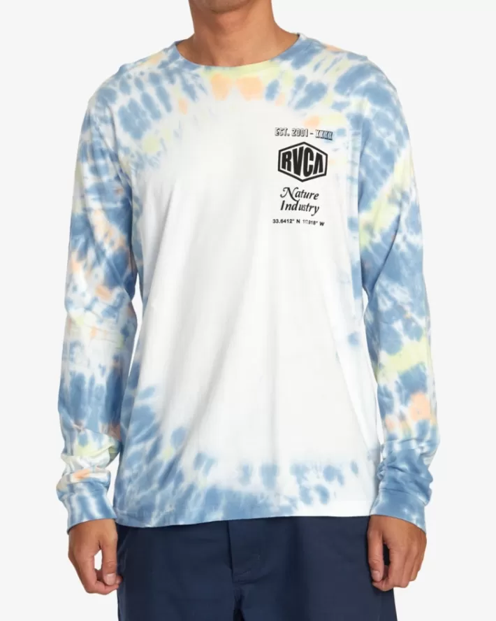 RVCA Camisetas Regata Mashed Tie-Dyed Long Sleeve Tee Masculino | CHANWQ-306< Camisetas Regata