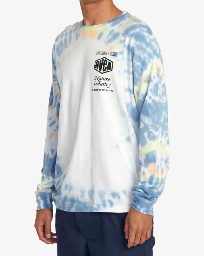 RVCA Camisetas Regata Mashed Tie-Dyed Long Sleeve Tee Masculino | CHANWQ-306< Camisetas Regata
