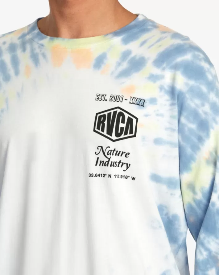 RVCA Camisetas Regata Mashed Tie-Dyed Long Sleeve Tee Masculino | CHANWQ-306< Camisetas Regata