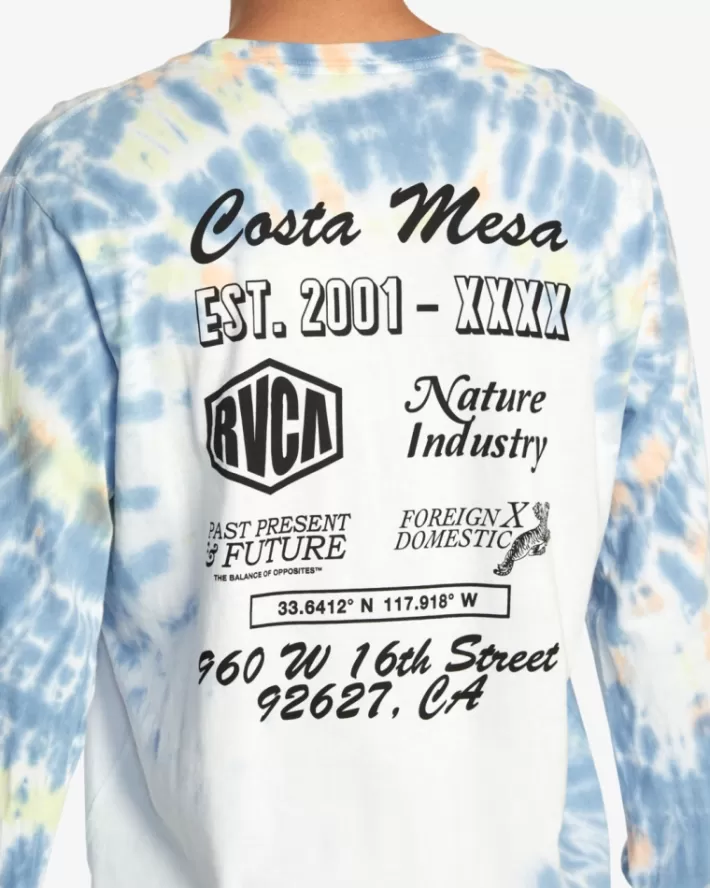 RVCA Camisetas Regata Mashed Tie-Dyed Long Sleeve Tee Masculino | CHANWQ-306< Camisetas Regata