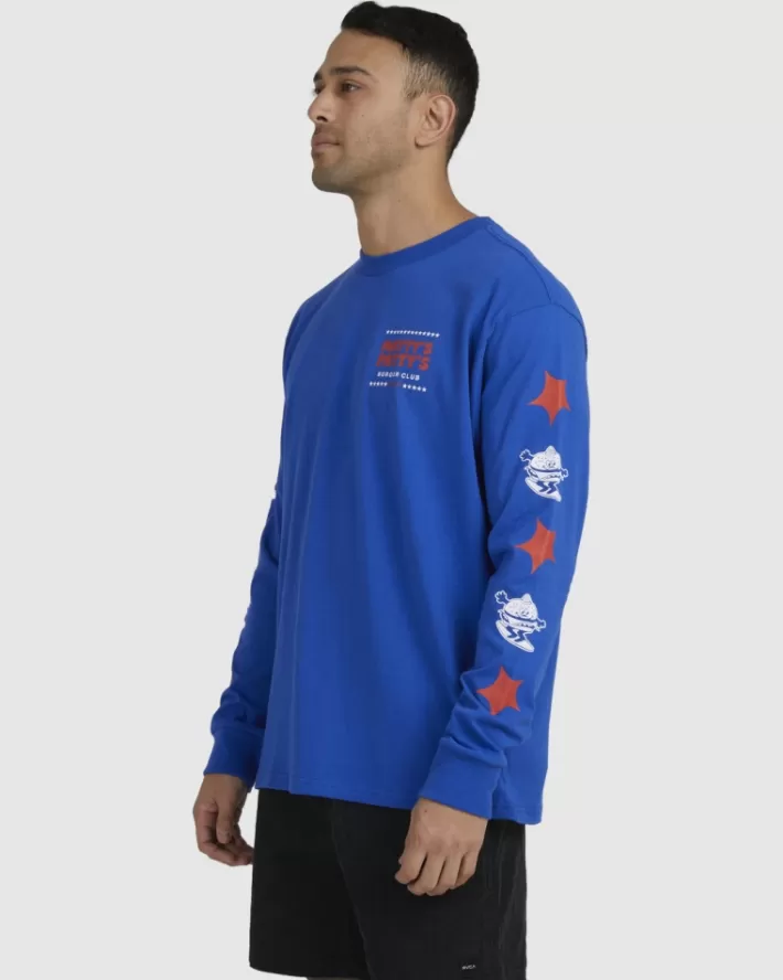 RVCA Camisetas Regata Matty's Patty's Burger Club Long Sleeve Tee Masculino | NHTUOW-210< Camisetas Regata