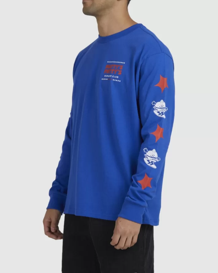 RVCA Camisetas Regata Matty's Patty's Burger Club Long Sleeve Tee Masculino | NHTUOW-210< Camisetas Regata