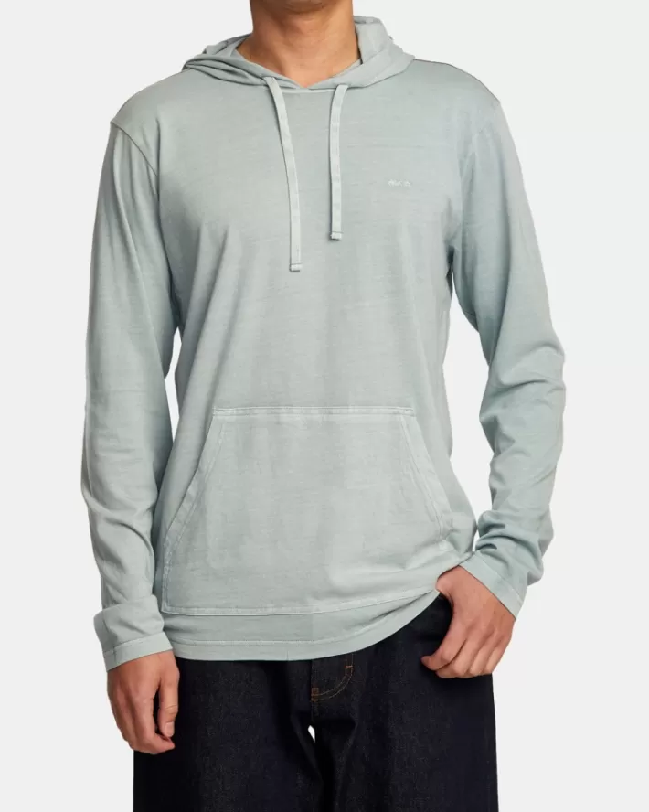 RVCA Camisetas Regata PTC Pigment Encapuzado Long Sleeve Tee Masculino | UEWAOV-528< Camisetas Regata