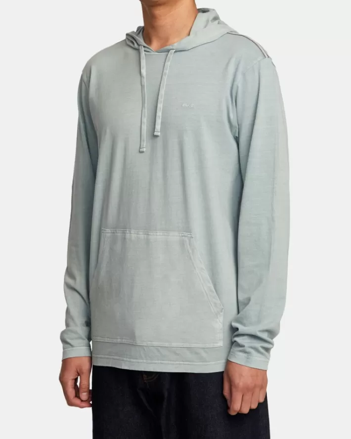 RVCA Camisetas Regata PTC Pigment Encapuzado Long Sleeve Tee Masculino | UEWAOV-528< Camisetas Regata