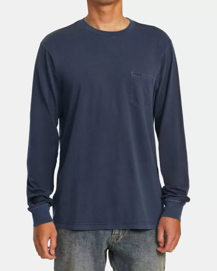 RVCA Camisetas Regata PTC Pigment Long Sleeve Tee Masculino | VWGNAU-170< Camisetas Regata