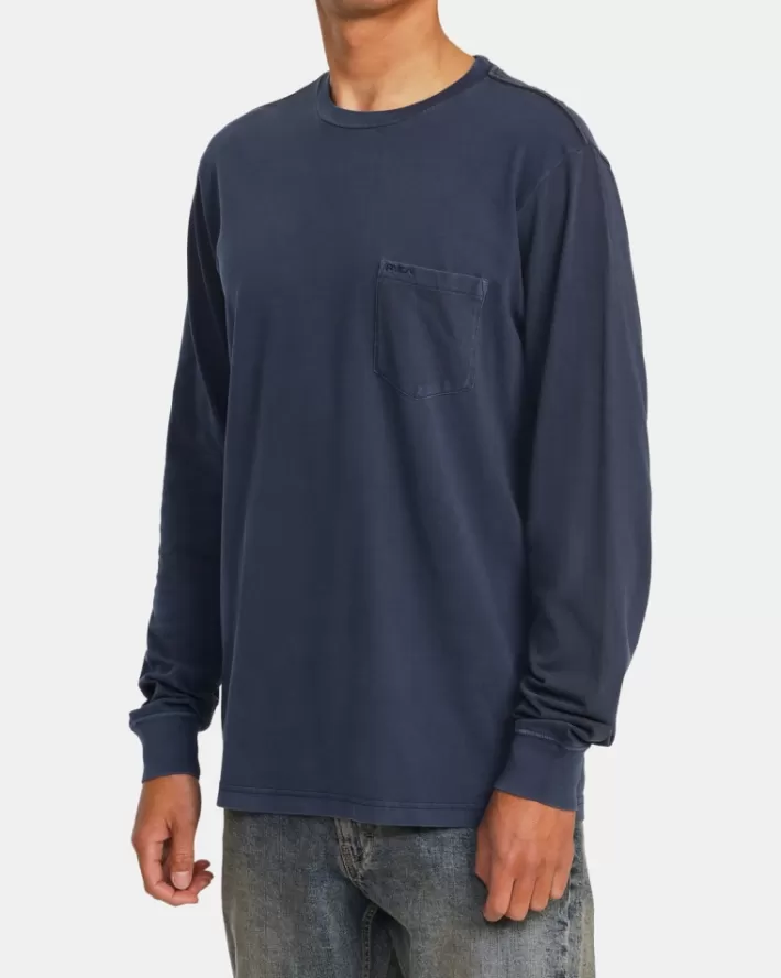 RVCA Camisetas Regata PTC Pigment Long Sleeve Tee Masculino | VWGNAU-170< Camisetas Regata