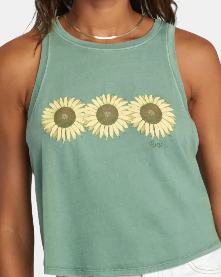 RVCA Camisetas Regata Sunflower Feminino | UFJXHQ-987<MULHER Camisetas Regata