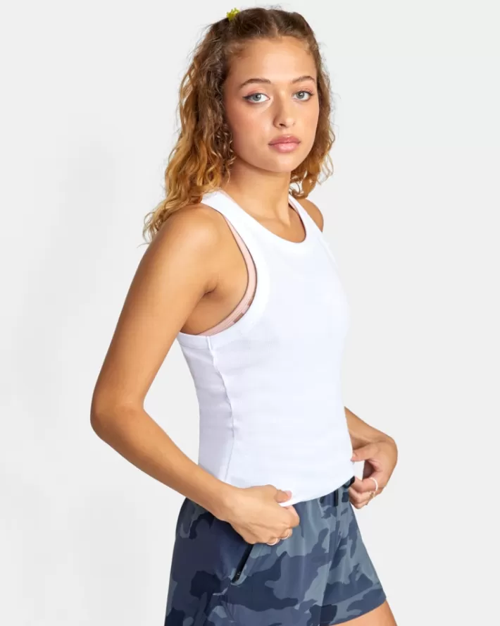 RVCA Camisetas Regata VA Essential Com Nervuras Feminino | HVRJLO-925<MULHER Camisetas Regata