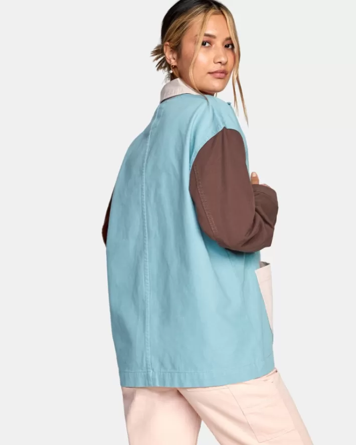 RVCA Casaco Chorelist Oversized Feminino | ZAEHTU-915<MULHER Casaco