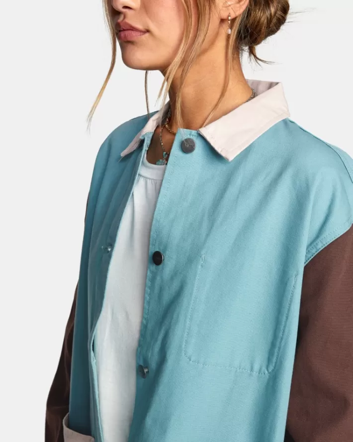 RVCA Casaco Chorelist Oversized Feminino | ZAEHTU-915<MULHER Casaco