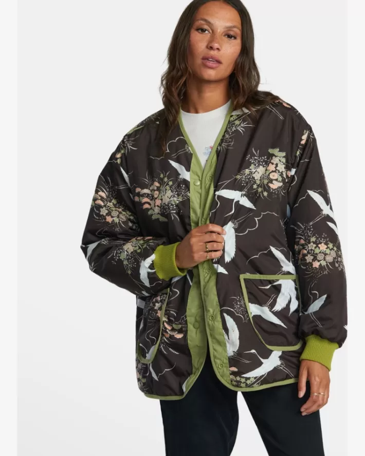 RVCA Casaco Dire Reversible Oversized Feminino | STYLJW-216<MULHER Casaco
