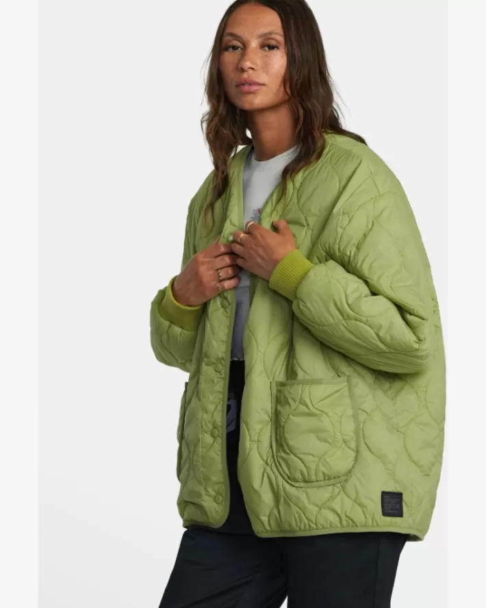 RVCA Casaco Dire Reversible Oversized Feminino | STYLJW-216<MULHER Casaco