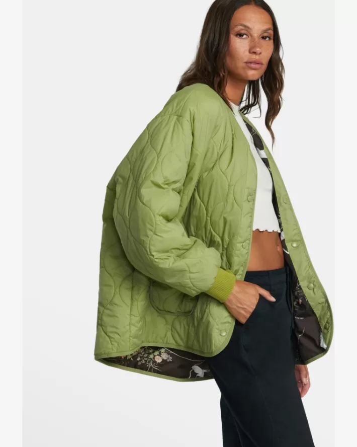 RVCA Casaco Dire Reversible Oversized Feminino | STYLJW-216<MULHER Casaco