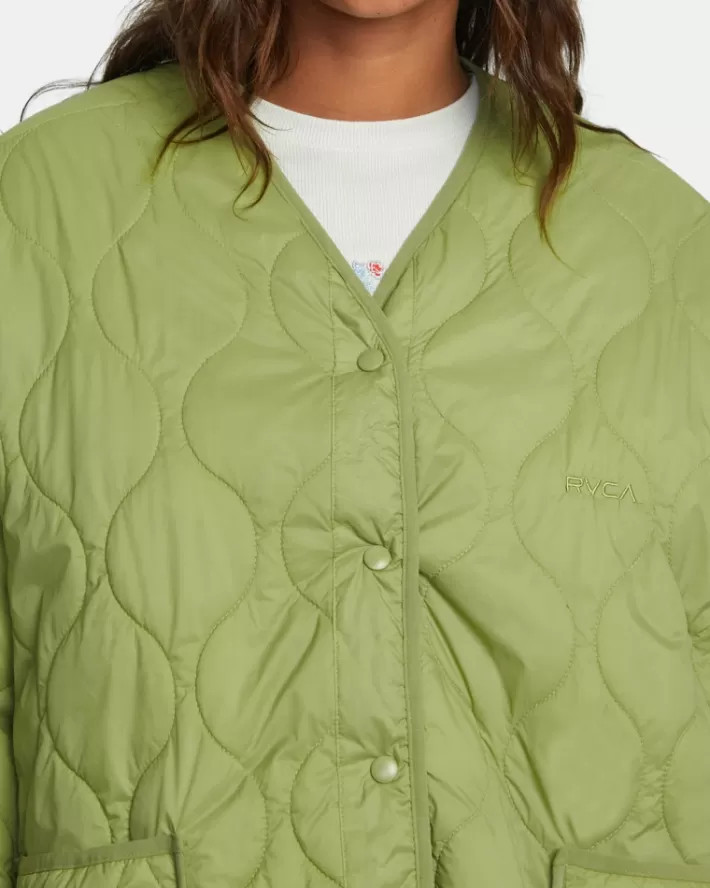 RVCA Casaco Dire Reversible Oversized Feminino | STYLJW-216<MULHER Casaco