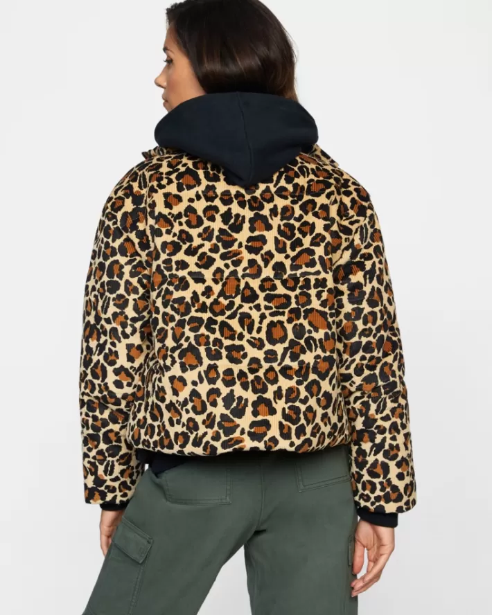 RVCA Casaco Eezeh corduroy Puffer JACKET Feminino | AFBPWO-043<MULHER Casaco