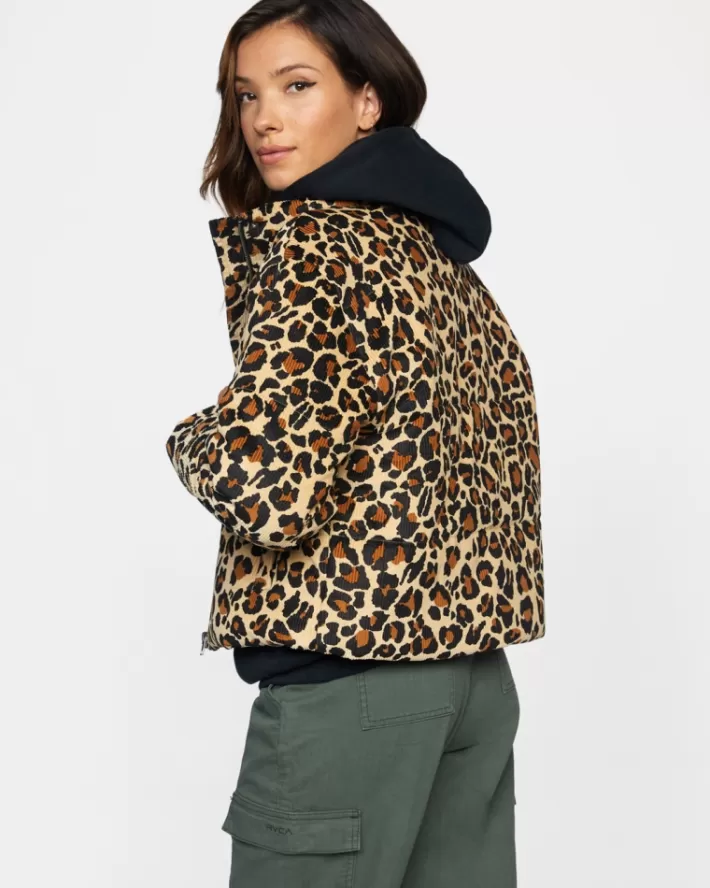 RVCA Casaco Eezeh corduroy Puffer JACKET Feminino | AFBPWO-043<MULHER Casaco
